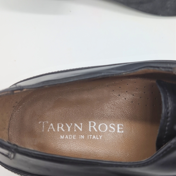 Taryn Rose Sz 13 / 47 Men's Black Leather Dress Shoes Square Toe - Picture 10 of 11